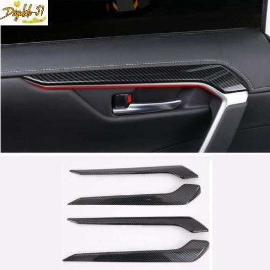For Toyota RAV4 - Carbon Fiber Interior Door Decoration Strip Cover Trim