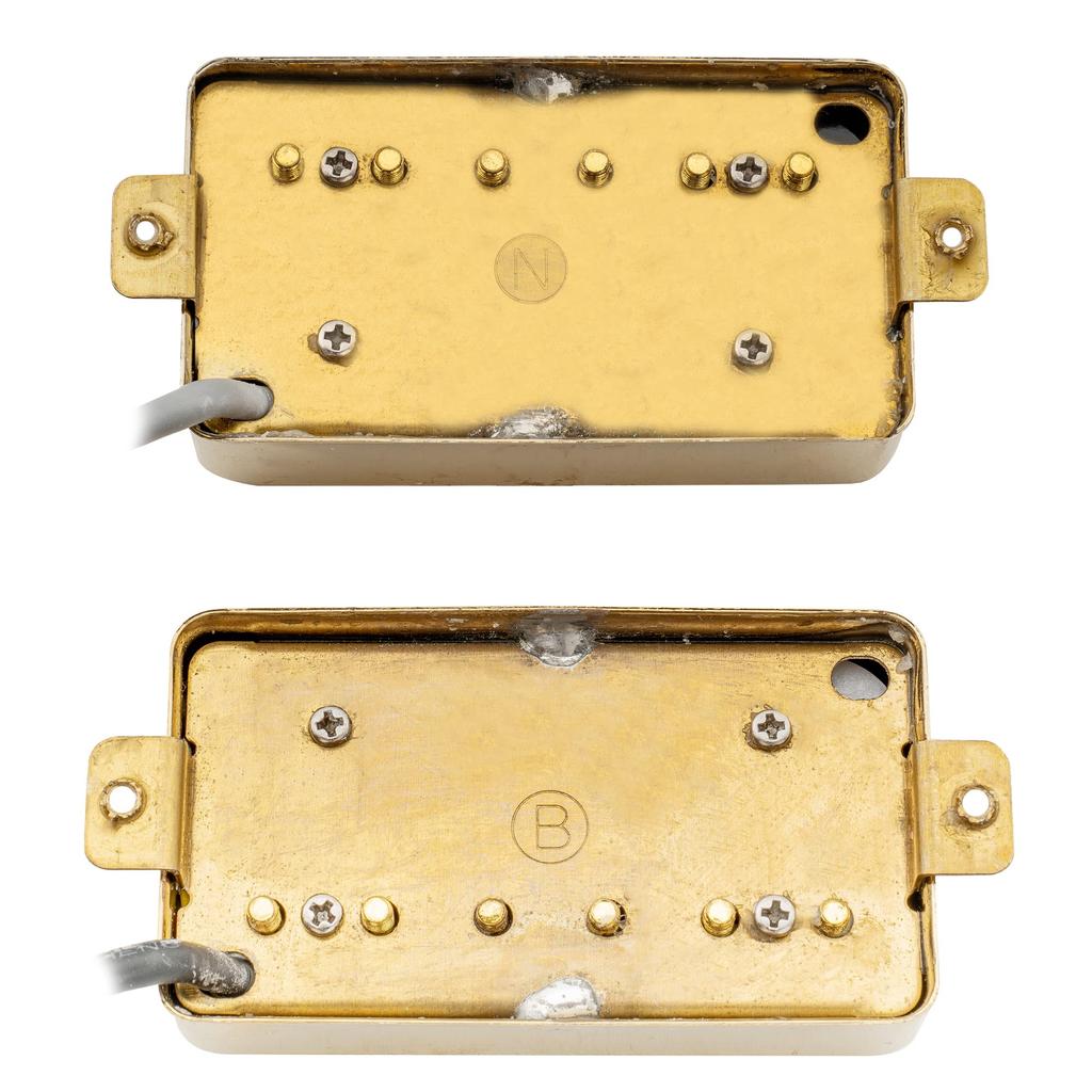 Musiclily Wilkinson Vintage Alnico 5 PAF Humbucker Pickup Set for Epiphone USA Les Paul SG Electric Guitar Gold