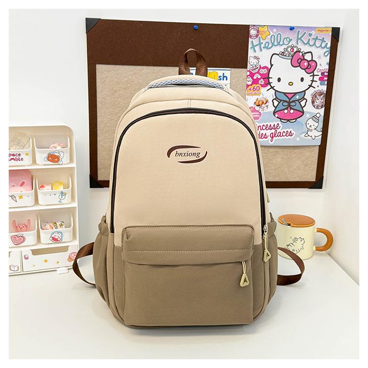 Schoolbag1011 New School Bag Japanese Versatile Ins Wind Women's Backpack Simple Large Capacity Middle and High School Student Backpack