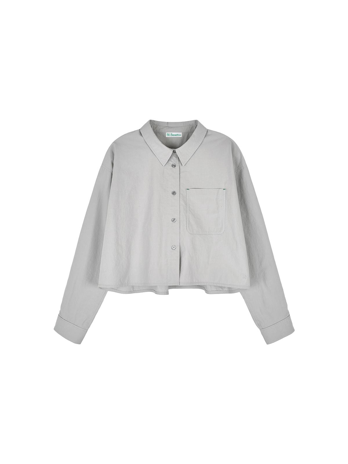 Укороченная рубашка B-Flat Benetton (серый) S