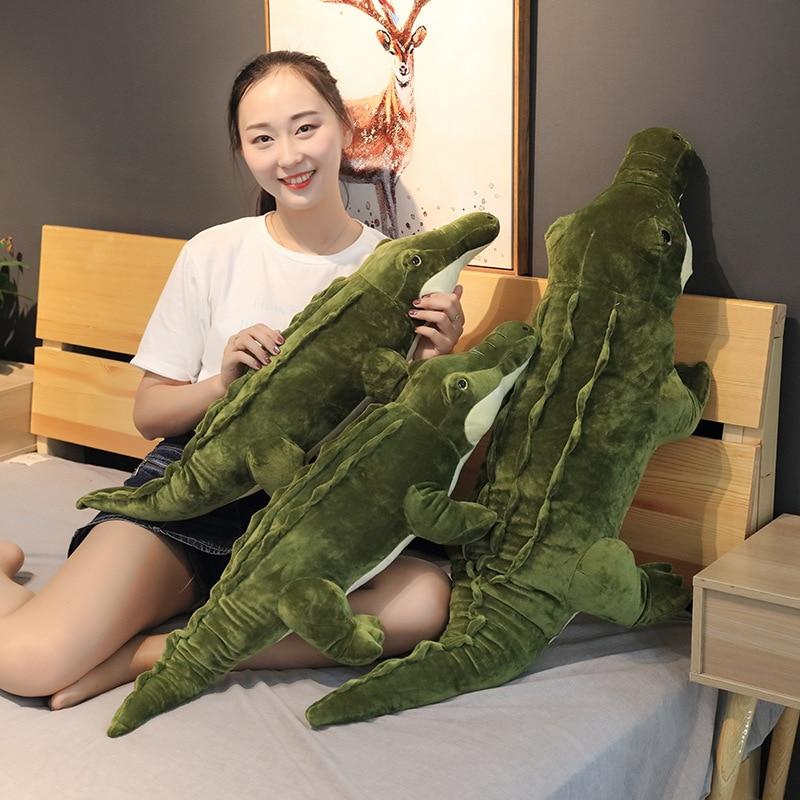 Doldurulmuş Hayvan Gerçek Hayat Timsah Peluş Oyuncak Simülasyon Timsah Bebekler Kawaii Yaratıcı Yastık Çocuklar İçin Noel Hediyeleri