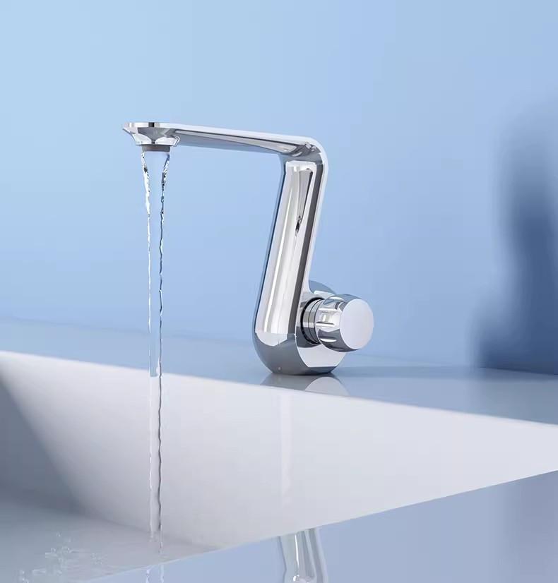 

Смеситель для раковины Tuqiu, латунный смеситель для ванной комнаты Flying Goose, серый смеситель для раковины, однорычажный смеситель для горячей и холодной воды, новый