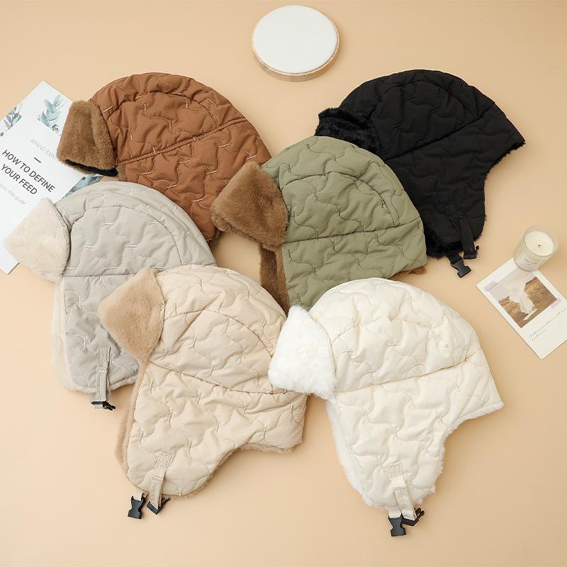 Winter Hat for Men and Women Warm Plus Velvet Thickened Cold Proof Lei Feng Hat Outdoor Cycling Windproof Hat Casual Pullover Hat