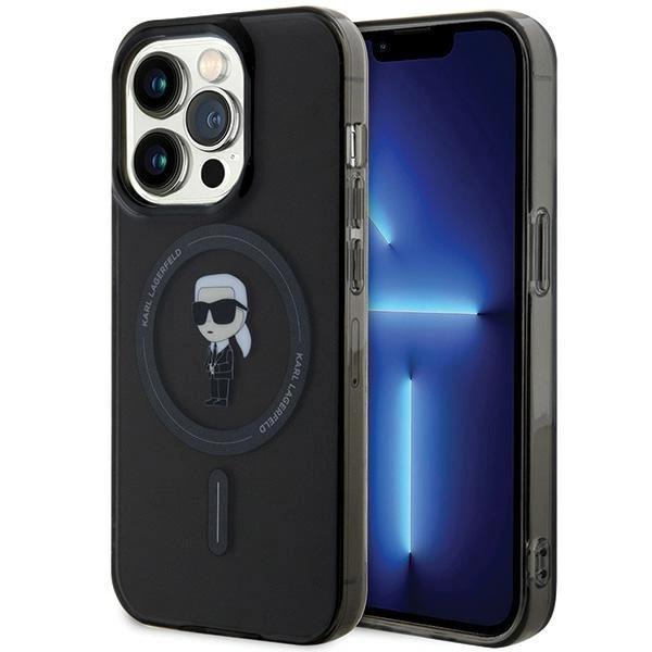 Karl Lagerfeld Klhmp15Lhfcknok Iphone 15 Pro 6.1 Czarny/Black Hardcase Iml Ikonik Magsafe