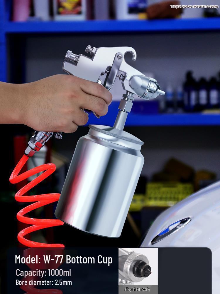 Pneumatic Spray Gun for Car and Latex Paint - Compact Household Tool