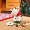 Cute expression mug Funny ceramic cup Christmas cup Cross-border souvenir cup Christmas gift with straw
