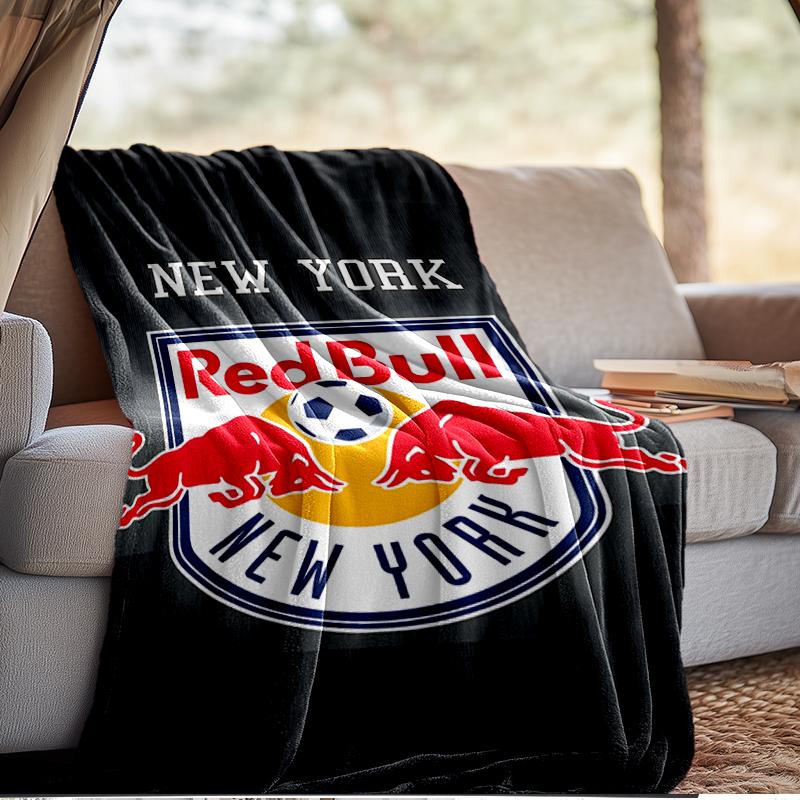 New York Bulls Crest Blanket Lightweight Ideal Bedding Blanket Perfect for Travel, Camping, Living Rooms, Offices, Sofas, Fan Christmas gift