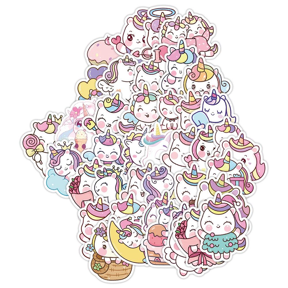 Unicorn Series Decorative Graffiti Stickers: 50 Cute, Waterproof Stickers for Water Bottles & More