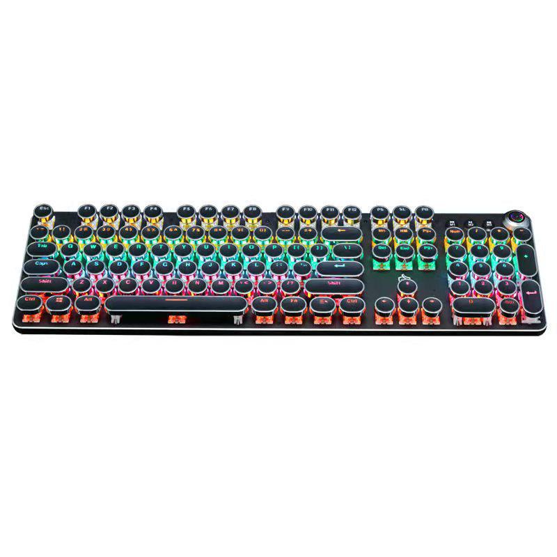 820A Retro Punk Luminous Mechanical Gaming Keyboard