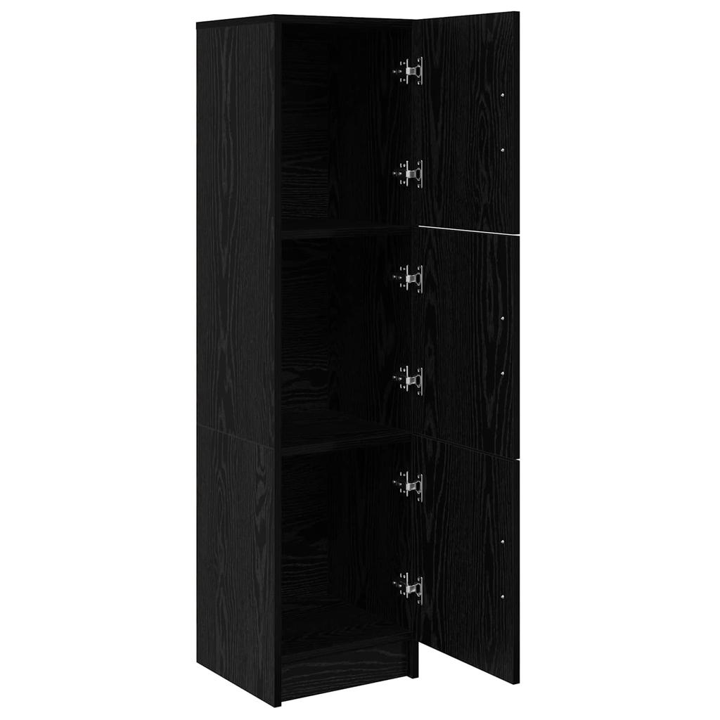Highboard In Black Oak Look 31.5 X 32 X 122.5 Cm