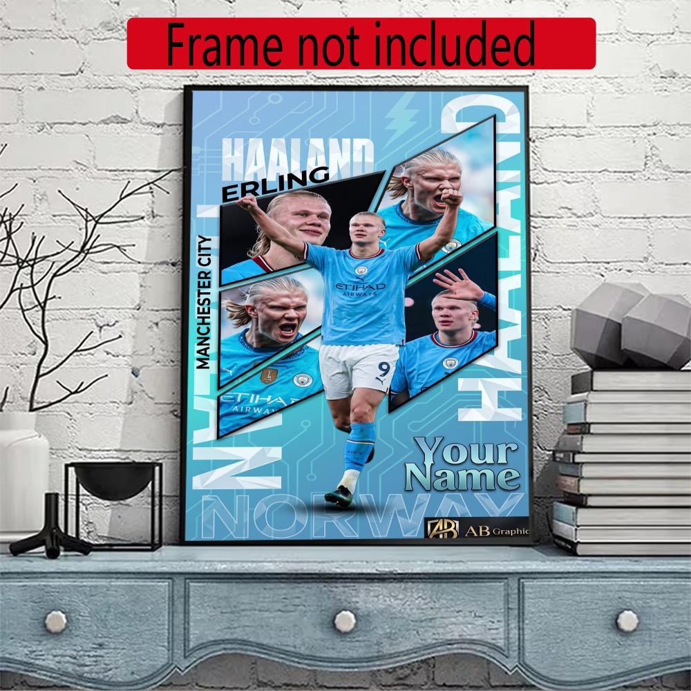 Haaland Personalized Text Diamond Painting Round Diamond Mosaic Rhinestones Diamond Embroidery Craft Kit Wall Decor Without Frame
