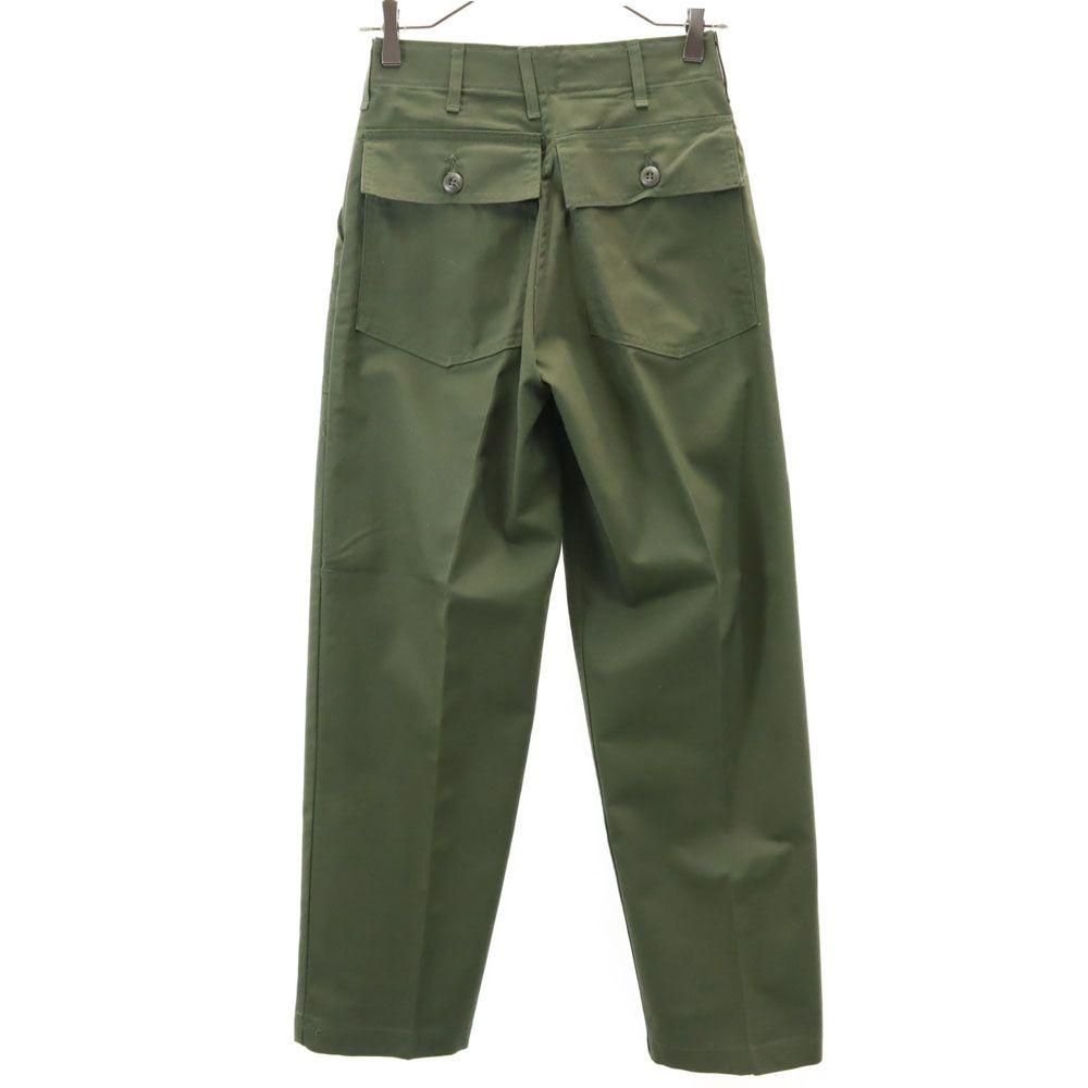 US ARMY 70s DLA Utility Center Press Military Pants W26 Khaki Men's Used