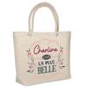 Tote Bag - PLANETEE - Charline the Most Beautiful - Jute - Printed In France - Large Capacity