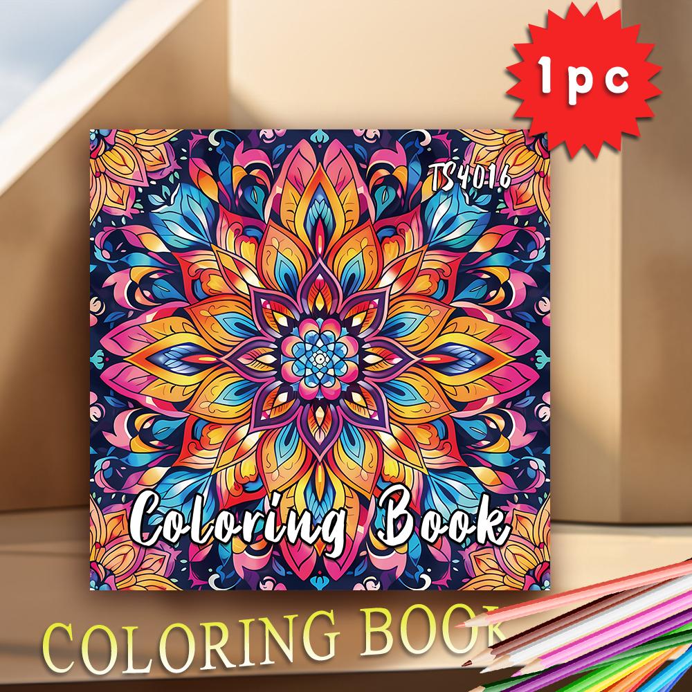 

1 шт., Книга-раскраска для подростков - Книга-раскраска на спирали, 30 листов, 8,3x 8,3 дюйма, Плотная бумага 100 г/м², Рождественский, Хэллоуинский подарок