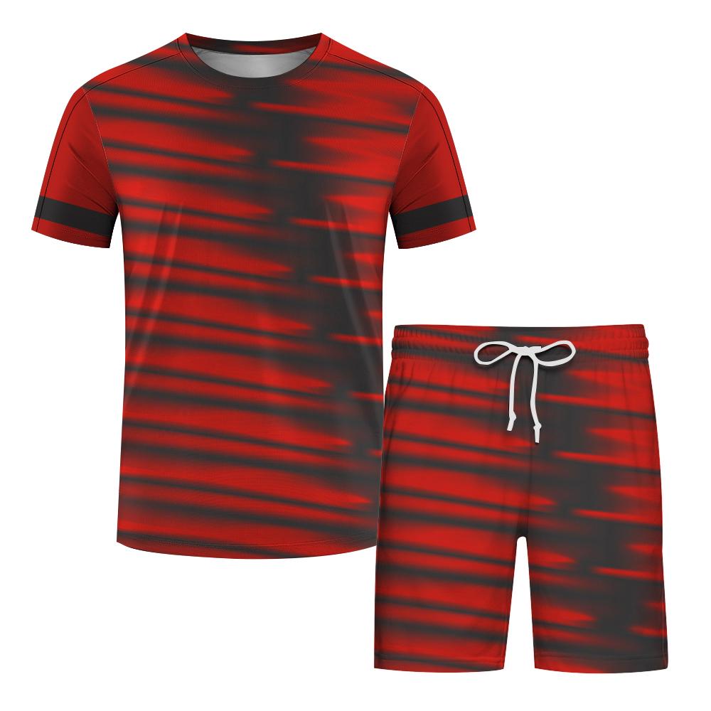 

Тренировочная одежда Топы и шорты 2 предмета для мужчин Спортивный костюм для велоспорта на открытом воздухе Мужской повседневный спортивный костюм с круглым вырезом и короткими рукавами Комплекты одежды 6XL