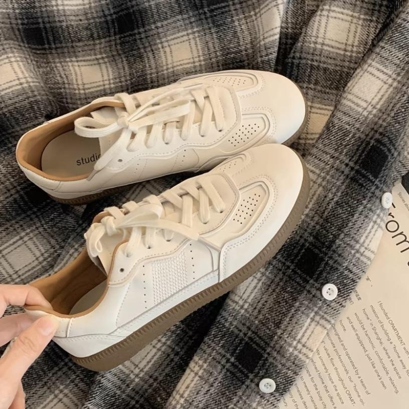 Silver platform mesh breathable moral training shoes women's 2025 spring niche round head lace-up casual sports Forrest Gump board shoes
