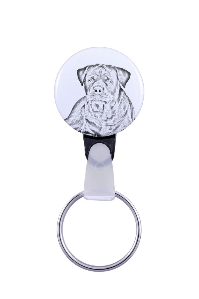 Rottweiler, Rott, Rottie - Keychain with a Dog Portrait, Pendant with the Brand's Own Art-Dog Graphics