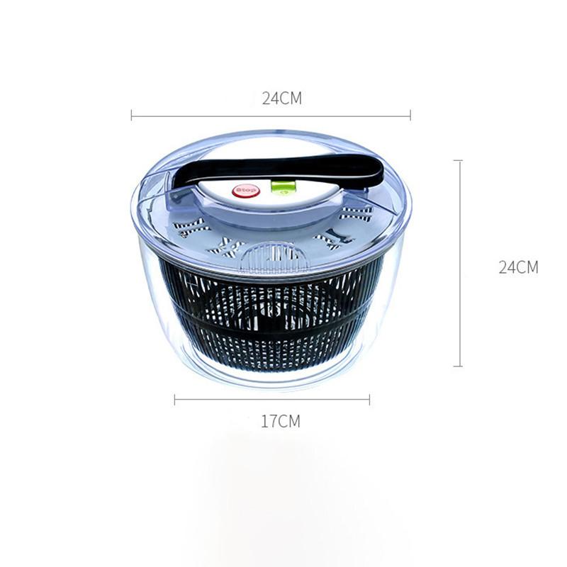 5L Large Capacity Food Fruit Drying Draining Basket Household Strainer Basket Kitchen Tools 24*17*24cm Automatic Vegetable Dehydrator