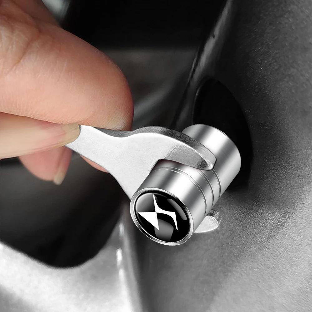 4 szt. Stylizacja Samochodu Nakrętki Pokrowce na Zawory Kół Opon Akcesoria Do DS SPIRIT DS3 DS4 DS4S DS5 5LS DS6 DS7 DS9 RUBIS E-Tense Citroen