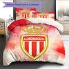 AS Monaco Football Club  Pattern Bedding Quilt Set  Home Decoration  Gift (1 * duvet cover + 2 * pillowcase  without core)