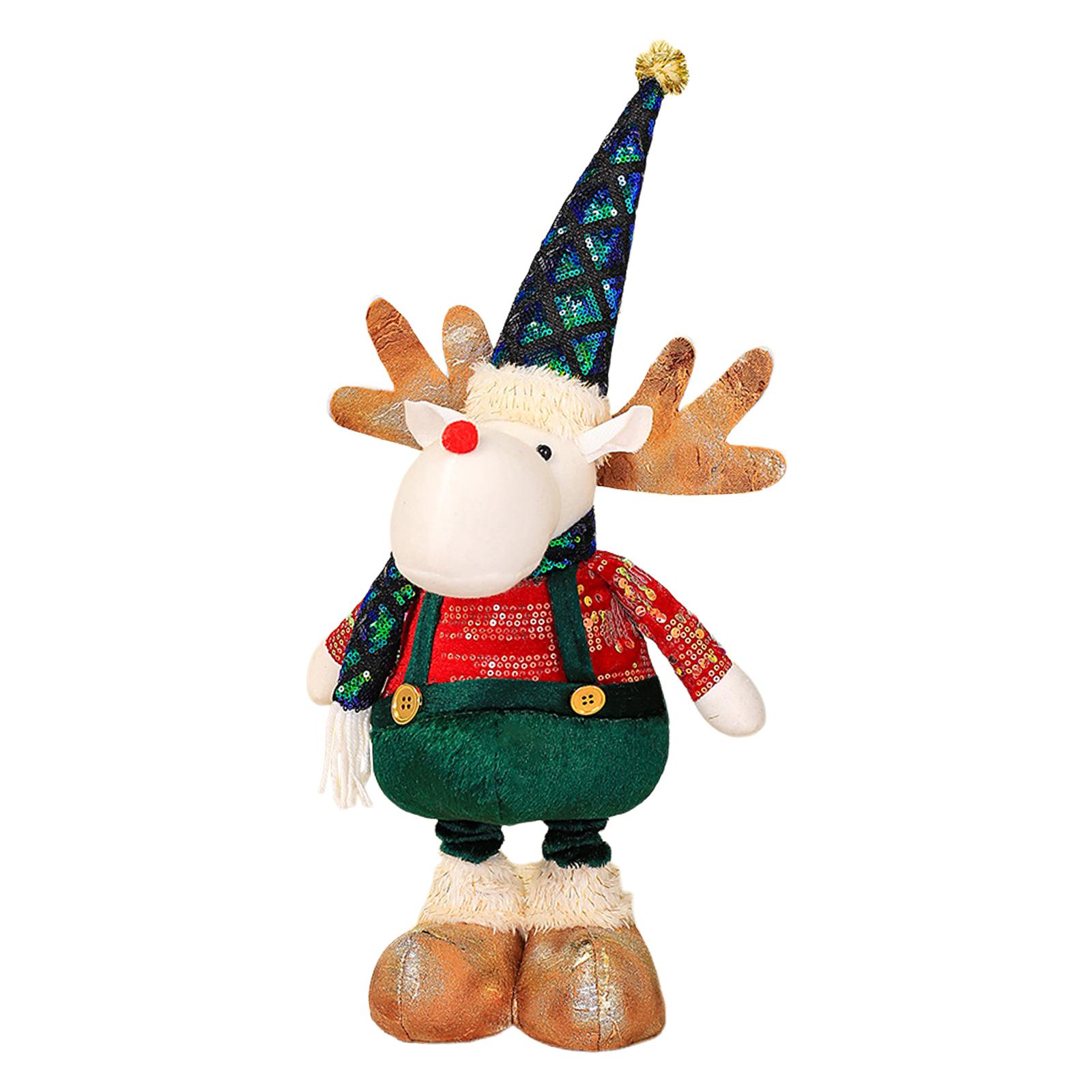 

Christmas Decorations Figurine with Retractable Spring Legs Christmas Standing Doll Christmas Ornament Home Holiday Decoration олений