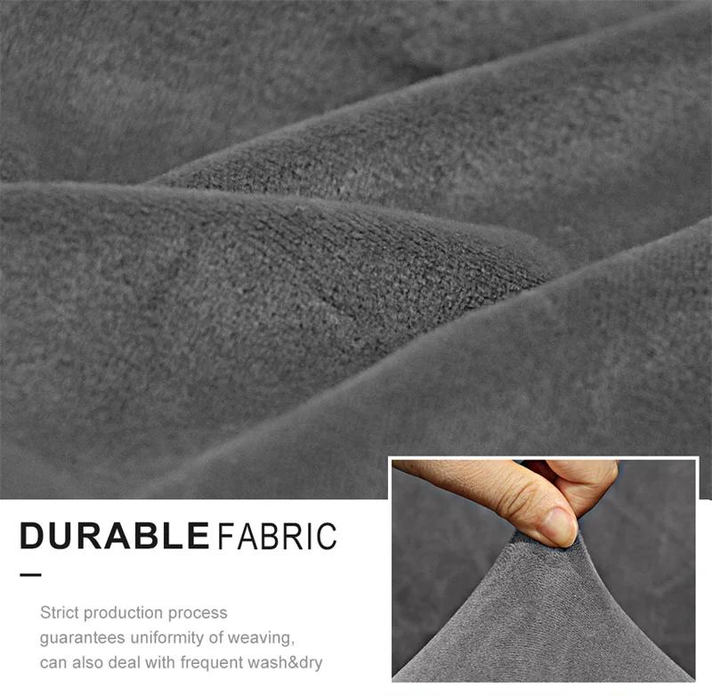 Chair Cover Solid Color Curved Dining Chair Covers Stretch Elastic High Arm Armchair Cover Dustproof Sofa Slipcover Soft Velvet