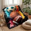 Sports Ball Collection 7 Theme blanket Lightweight Warm Flannel Blanket Decorative Throw Blanket for Home Decoration
