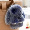 Rex Rabbit Fur Plush Keychain: Cute Rabbit Pendant Toy for Bag or Car