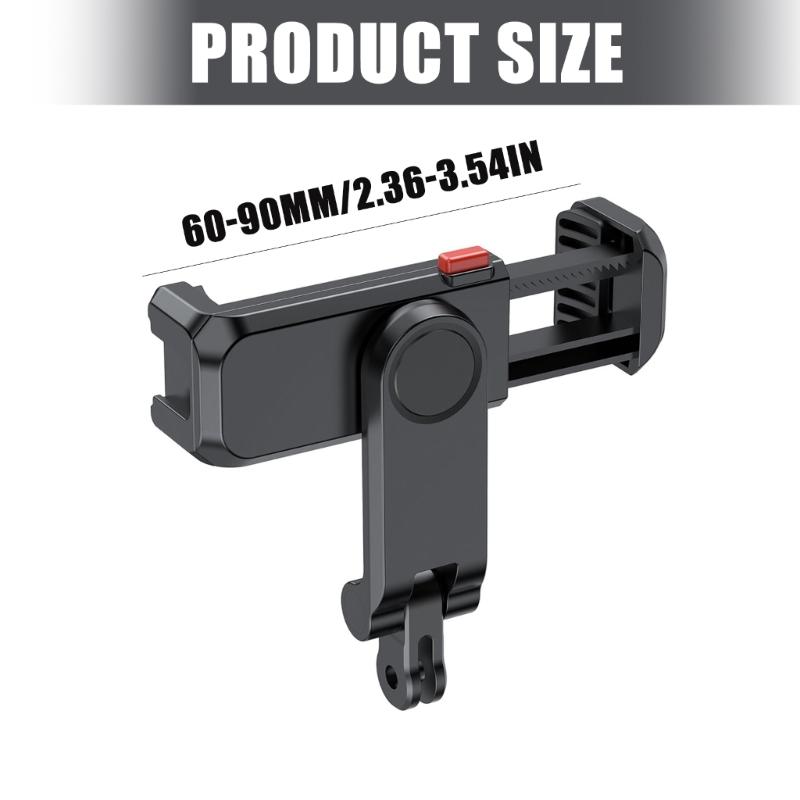 Expandable Phone Clamp for Action Camera Horizontal Vertical Adjustable Bracket Camera Accessories Microphone Light Mount