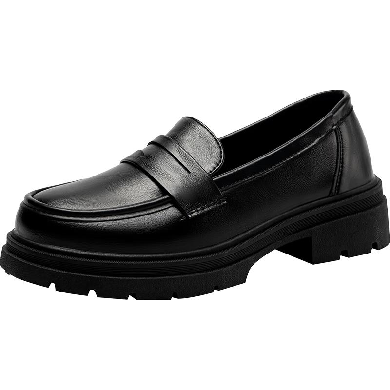 ZHR Women s Chunky Heel Round Toe Loafers 39