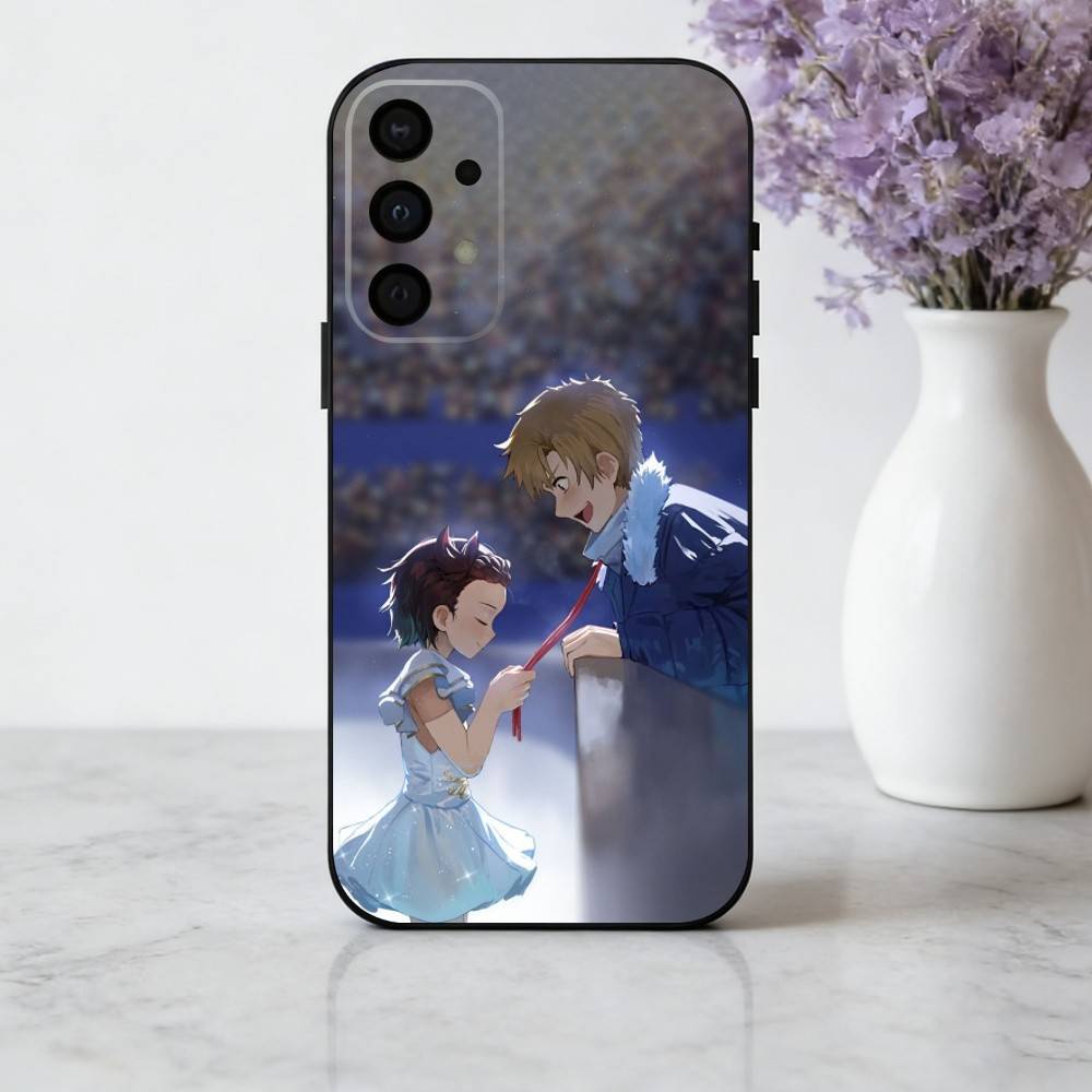 Skating Anime M-Medalist Handyhülle Für Samsung Galaxy A73,A72,A71,A70,A53,A52,A51,Andere Weiche Schwarze Hülle