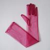 Exquisite Long Tulle Elbow Gloves 55cm Wedding Gloves Ultra Thin Stretchy Full Finger Mittens for Opera Party Concert