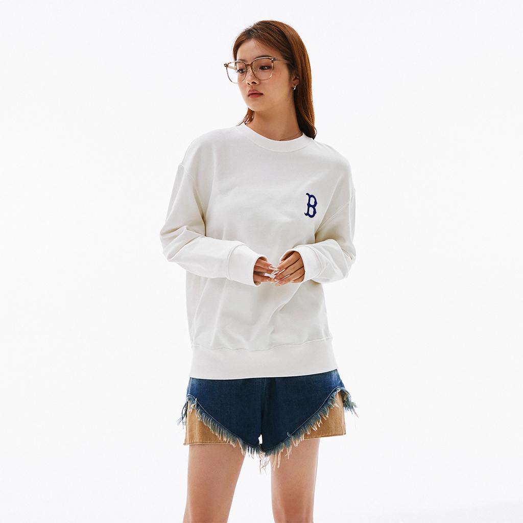 New MLB SS24 Sweatshirt Unisex Cream 3AMTM0341-43CRS