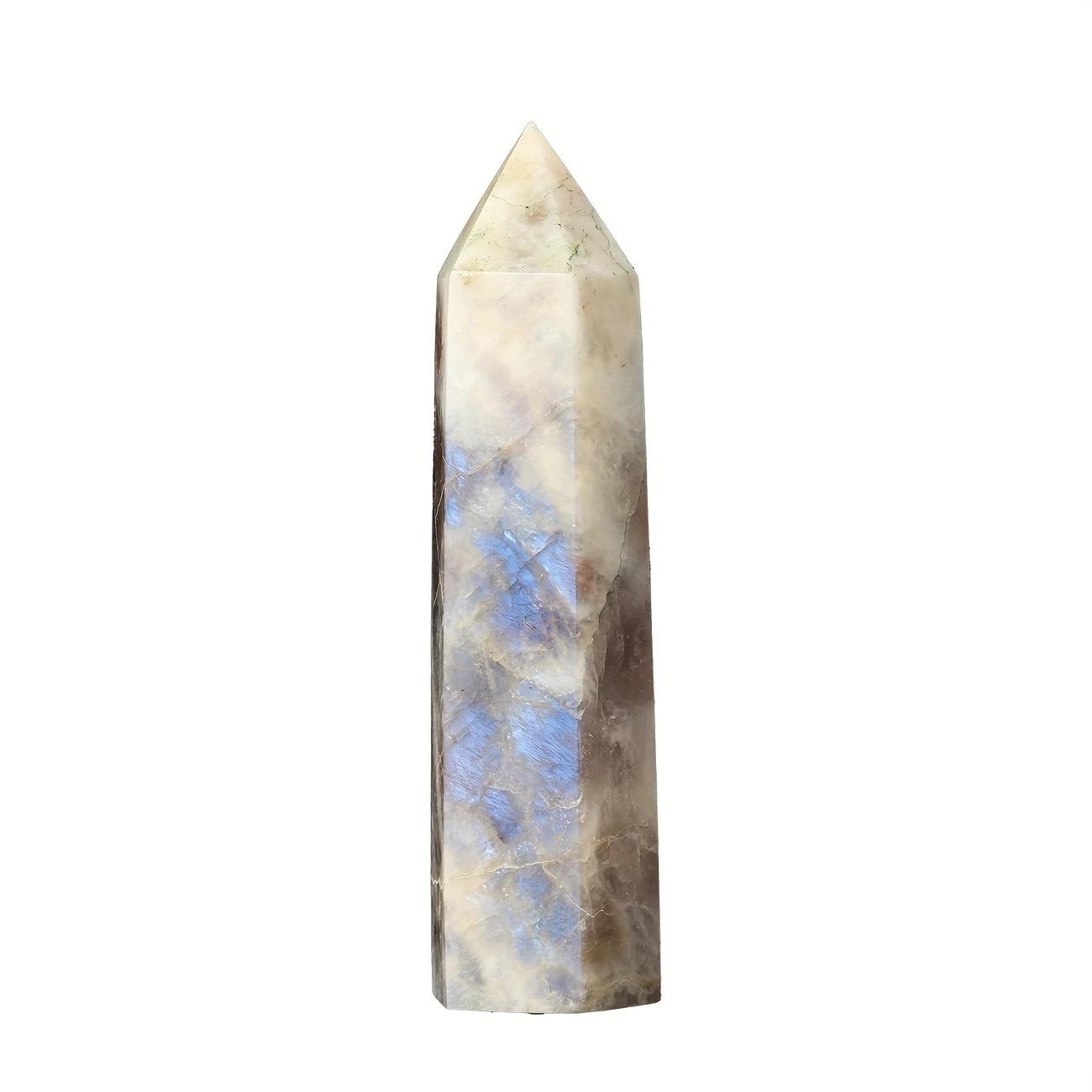 Natural Moonstone Hexagonal Pillar - Polished Crystal Decoration Stone 4-5 cm
