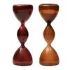 DYS 3-stufige bunte Glas-Sanduhr, Borosilikat-Ornament mit bernsteinfarbener weinroter Farbverlauf, gleichmäßiger Sandfluss, moderne minimalistische Dekoration für Zuhause