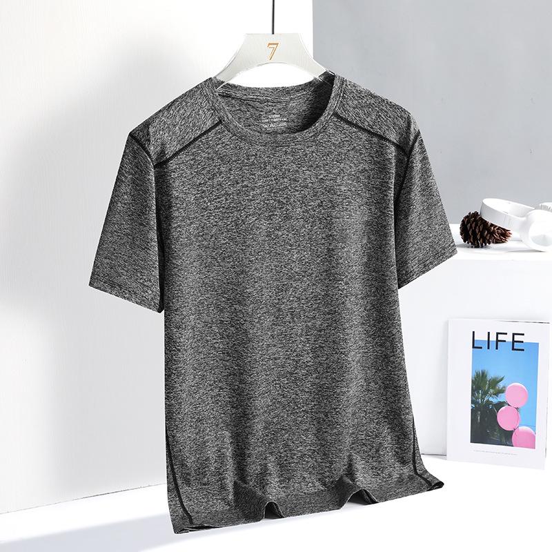 

Мужская летняя футболка Cationic Quick-Dry - модная, дышащая, фитнес-футболка с коротким рукавом в больших размерах XL