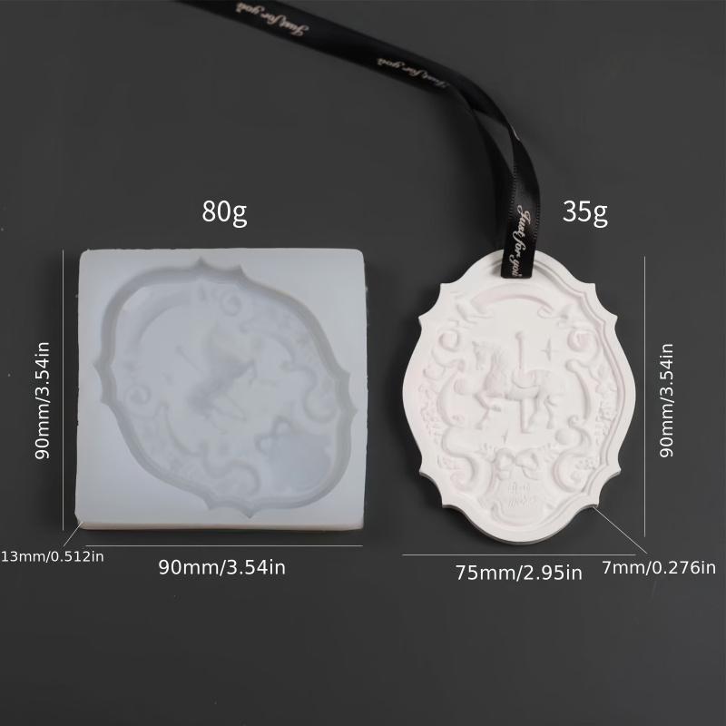 Carousel Mold Aromatherapy Gypsum Hanging Silicone Mold Plaster Crafts For Car Decoration Epoxy Resin Wax Sheet Mould