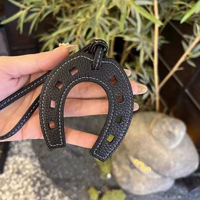 10 Colors Women And Girls PU Leather Horse Hoof Horseshoe Keychain Handbag Holder Charm Bag Purse Accessories for Handbags