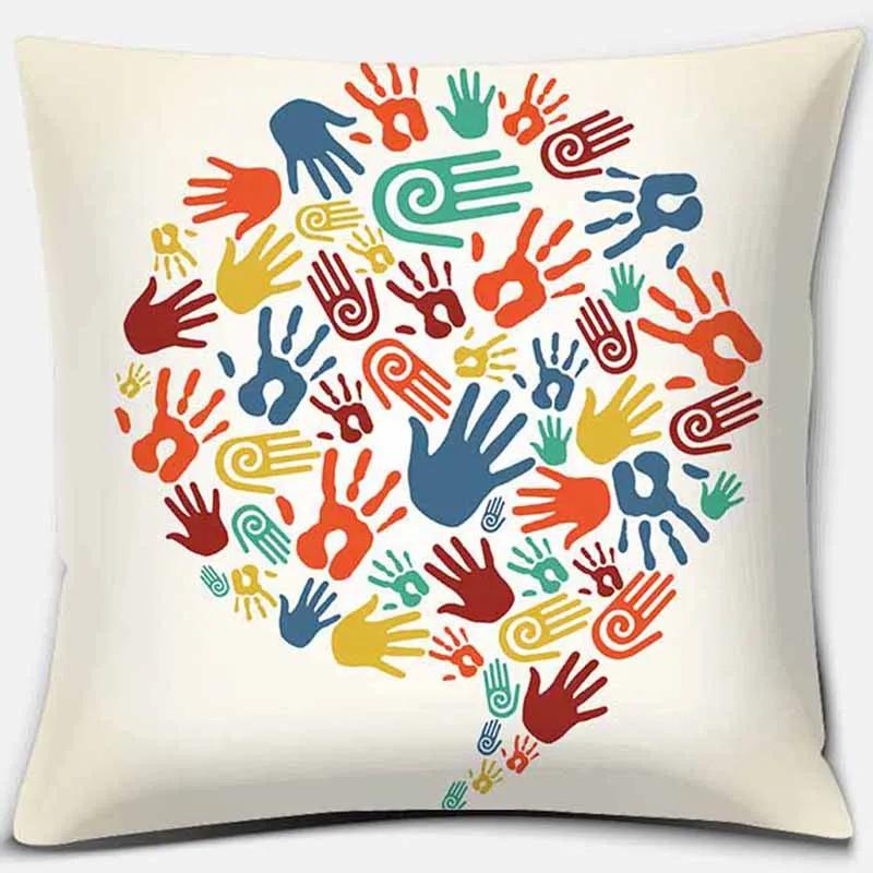 Rainbow Printing Square Pillowcase Home Decoration Car Sofa Cushion Cover