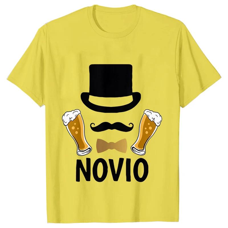 Father's Day Beer Graphic Tops Spanish Single Farewell Bachelor Party T-shirts Evg Future Team Groom Man Wedding Oversized Tees