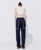 WNDERKAMMER Color-Block Point Linen Trousers_Navy