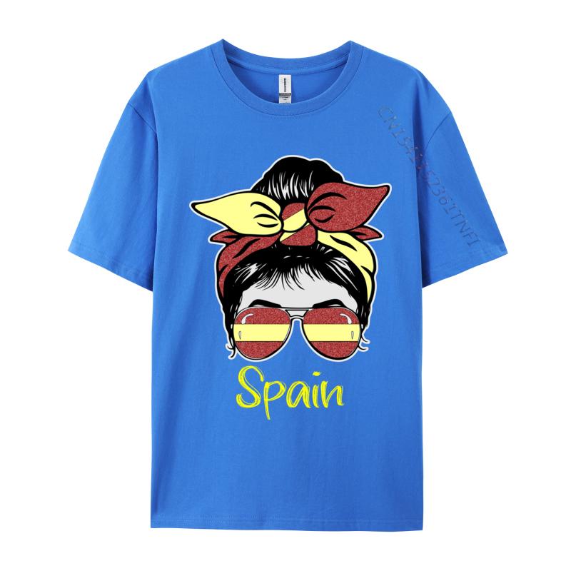 Spain Flag Heart Heartbeat For Spain Men Girl Cute Men's Top T-Shirts Tops Shirt Printed Tops Shirts Camisas Basicas Hombre
