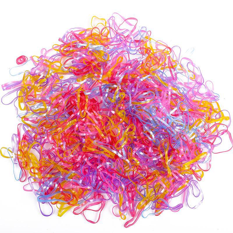 Black Thick Elastic Hair Bands: No-Damage Hair Ties for Women & Kids
