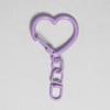 Heart-Shaped Painted Keychain - Handmade DIY Jewelry & Bag Pendant with Perler Beads.
