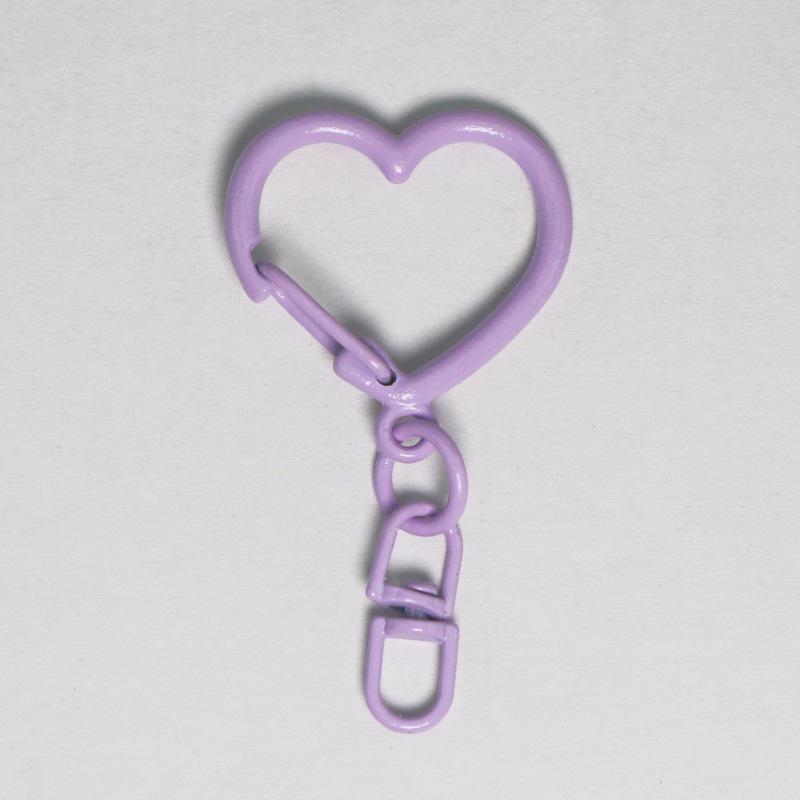 Heart-Shaped Painted Keychain - Handmade DIY Jewelry & Bag Pendant with Perler Beads.