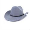 Cowboy Fedora Hat, Wool Fabric, Adjustable, Unisex, Outdoor 5658cm Red