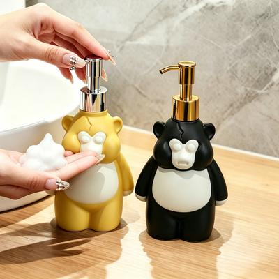 250ml El Dezenfektanı Pompali Şişe, Orangutan Tasarımlı Sıvı Sabun Şişesi, El Sabunu Duş Jeli İçin Geniş Kapasiteli Pompali Şişe
