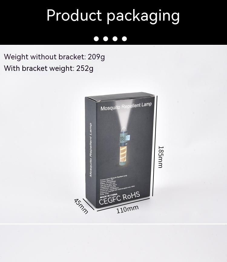 Multi-function Camping Mosquito Lamp Rechargeable Portable LED Flashlight Outdoor Lighting Mosquito Repellent Light with Tripod