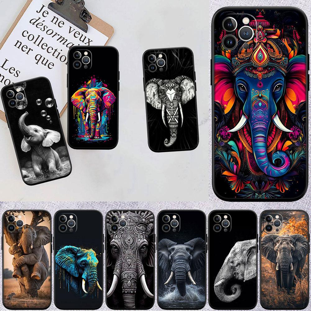 PP2 Animal Elephant Soft Shell Phone Case for Samsung Galaxy S20 S21 S22 Ultra FE + Plus A21S A22 A24 A25 A26 A30 A30S A31