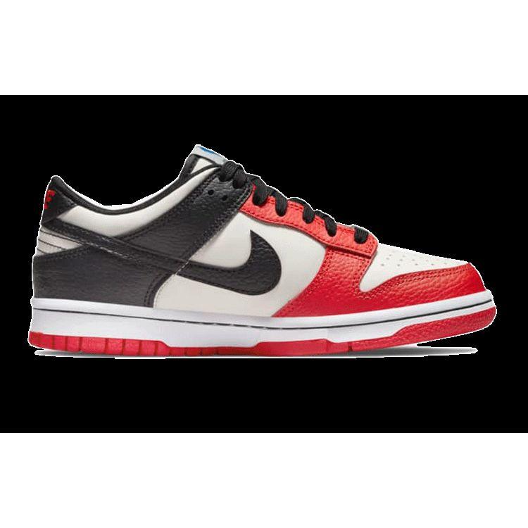 NBA x Nike Dunk Low EMB GS 75. výročí - Bulls Dětské tenisky Červená Plachetnicová Černá DO6288-100